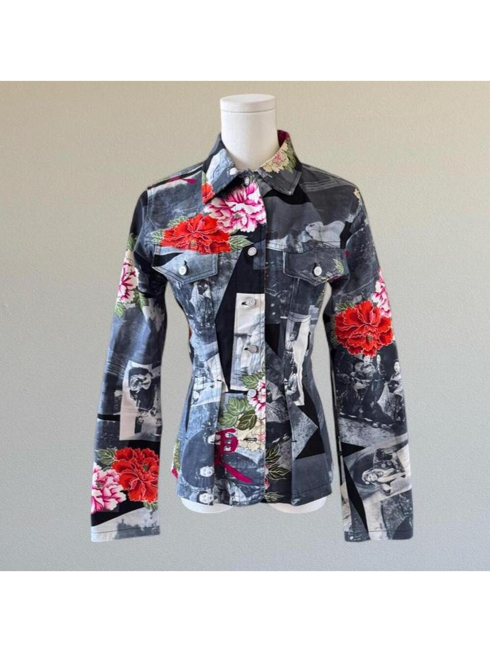 Vintage Kenzo graphic print jacket with Japanese motif
